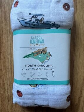 Little Hometown North Carolina Swaddle Blanket - NWT,  Bamboo,